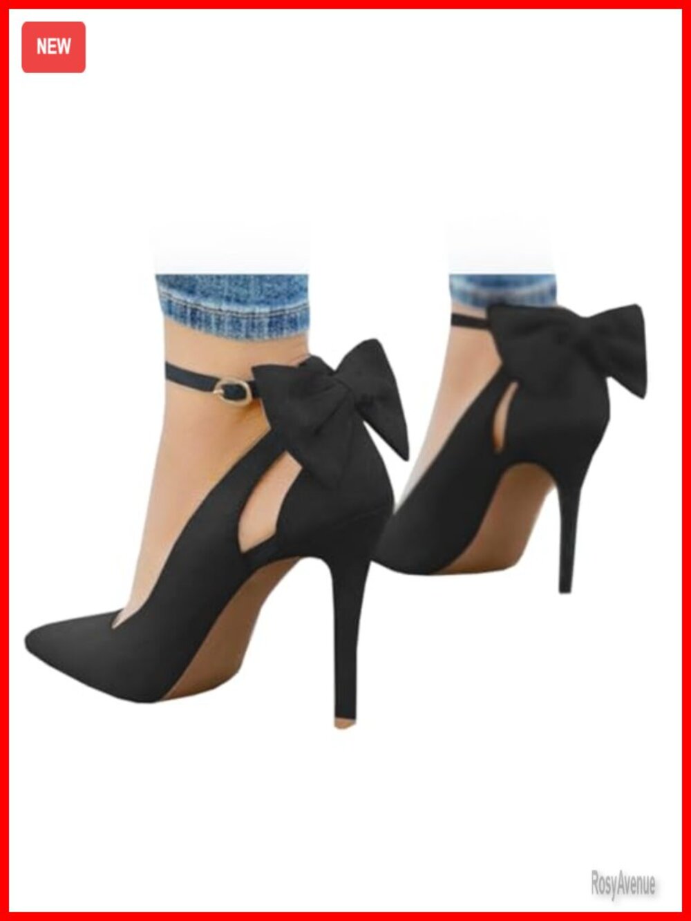 Faux Suede Stiletto Heel Pointed Toe Ankle Strap Wedding Pumps